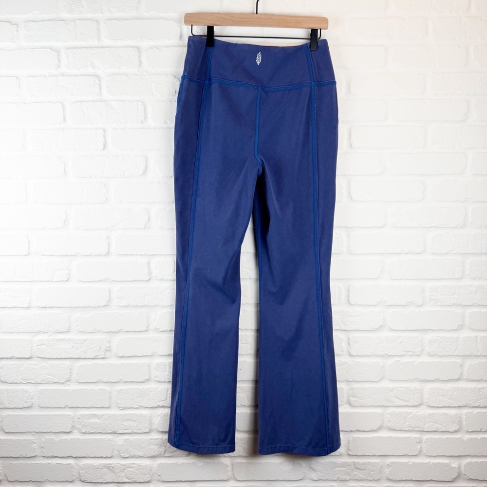 Free People Movement Tag Team Blue Yoga Wide Leg Leggings High Rise Size Large - Picture 10 of 12